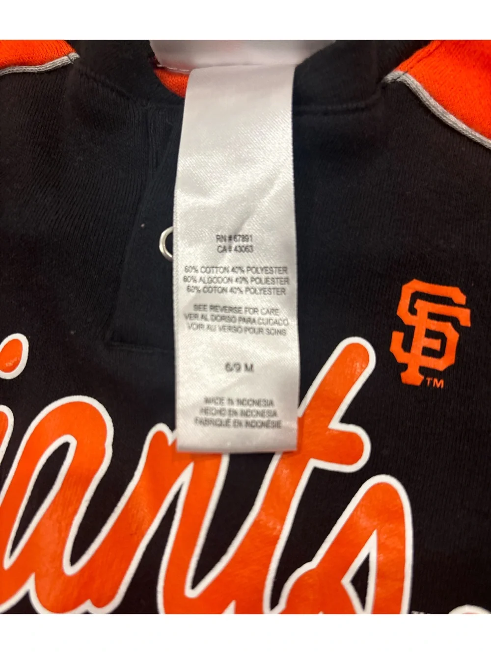 6/9 months San Francisco Giants sleeper